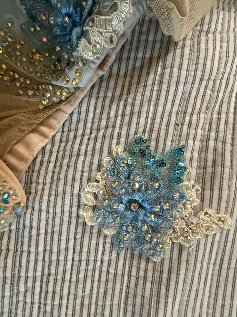 Blue Ombré Lyrical Dance Costume | Competition | Rhinestone | Youth - Picture 10 of 11